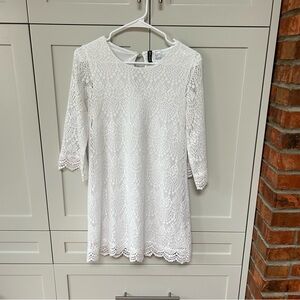 H&M White Crochet Lace Mini Dress